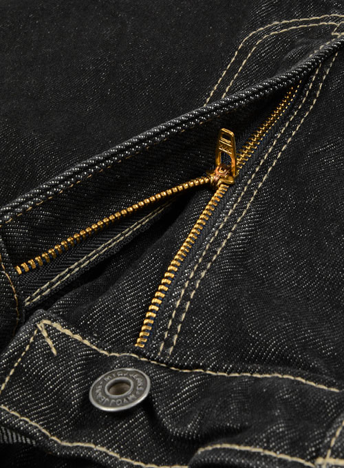 Black 14.5oz Heavy Denim Jeans - Click Image to Close