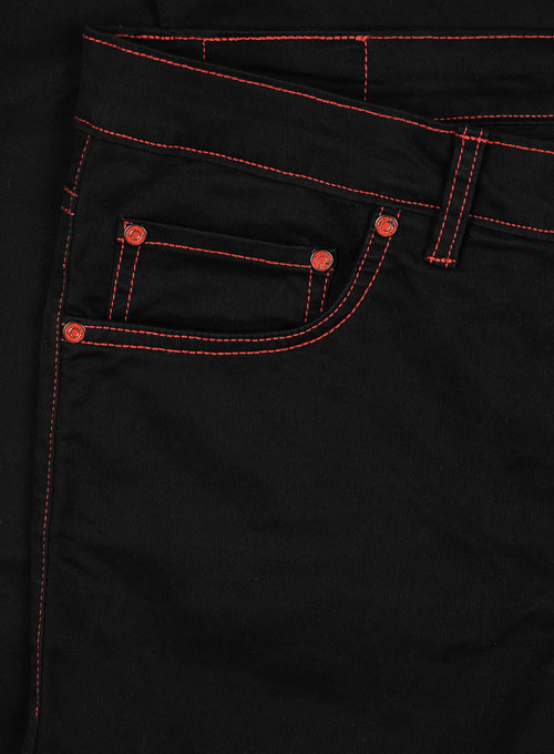 Black Twill Stretch Chino Jeans - Look #710