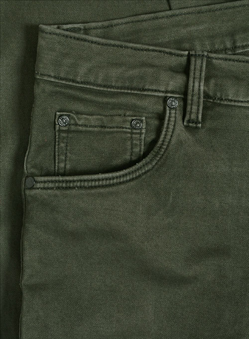 Chester Olive Hard Wash Stretch Jeans  - Look #359