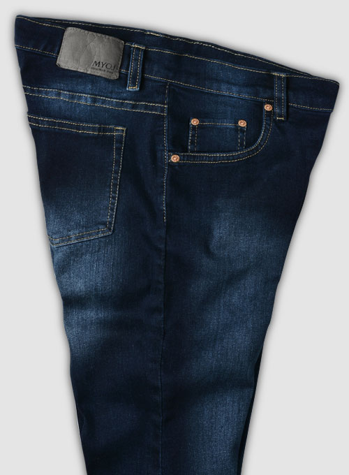 Classic 12oz Scrape Wash Denim Jeans - Darker Stretch