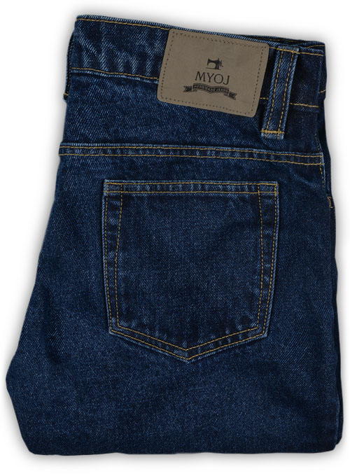 Classic Heavy Blue Indigo Wash Jeans - Click Image to Close