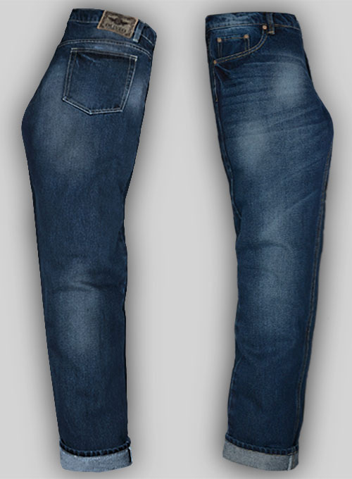 Classic Heavy Blue Hard Wash Whisker Jeans - Click Image to Close