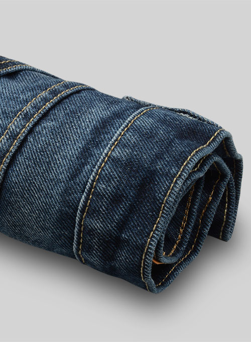 Classic Heavy Blue Hard Wash Whisker Jeans - Click Image to Close