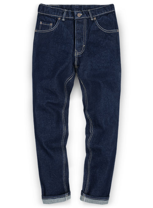 Classic Heavy Blue Hard Wash Jeans - Click Image to Close