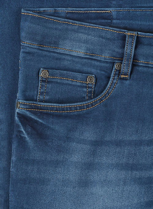 Foster Blue Stretch Stone Wash Whisker Jeans