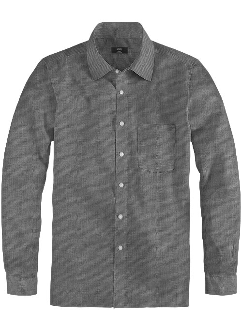 Giza M Black Cotton Shirt - Full Sleeves