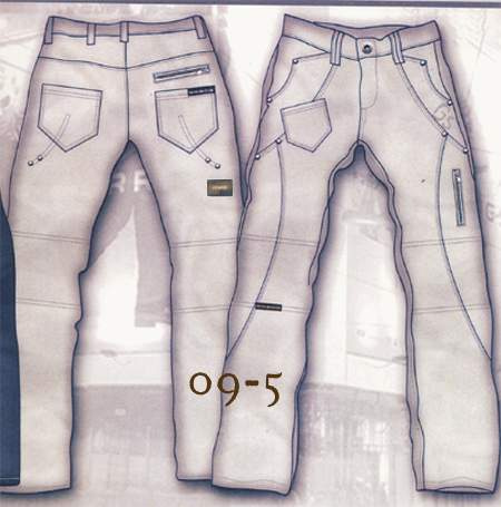 Designer Denim Cargo Jeans - Style 9-5