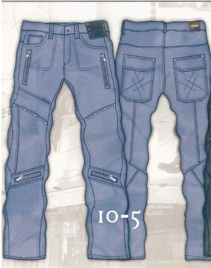 Designer Denim Cargo Jeans - Style 10-5