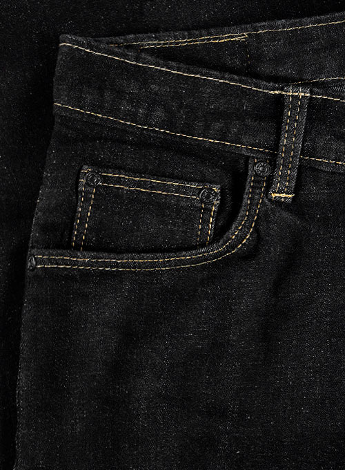 Hank Black Hard Wash Stretch Jeans