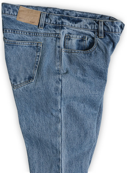 Light Blue 14.5oz Heavy Denim Jeans - Click Image to Close