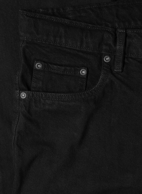 Heavy Jet Black Overdyed Jeans - 14.5 oz Denim - Click Image to Close