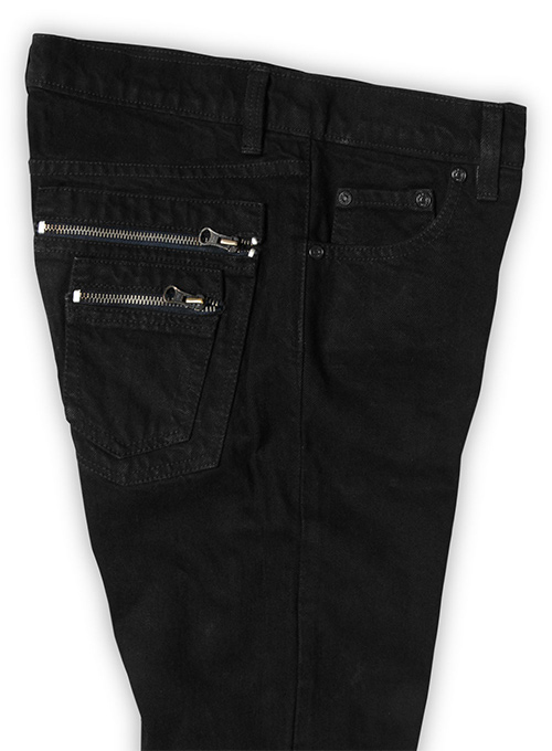 Jet Black Overdyed Jeans - 12oz Ring Denim - Look # 122