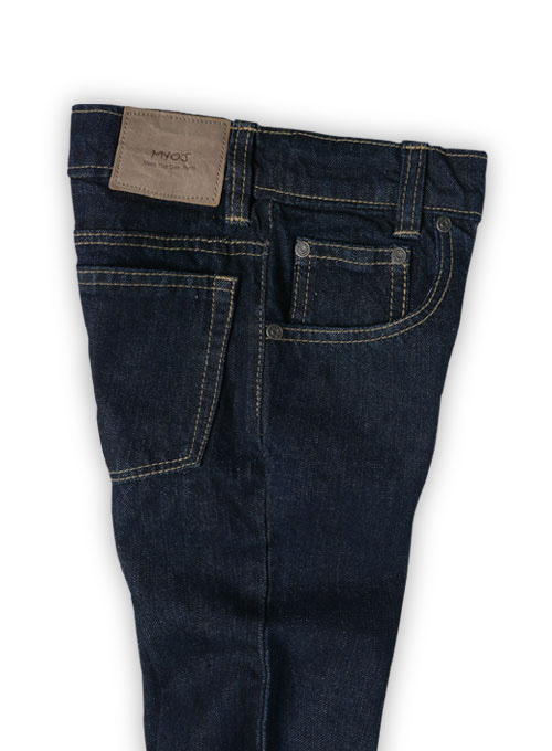 Kids Dark Blue Mid Weight Jeans - Click Image to Close
