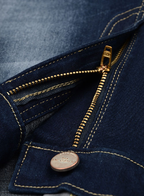 London Blue Stretch Jeans - Hard Wash - Whiskers