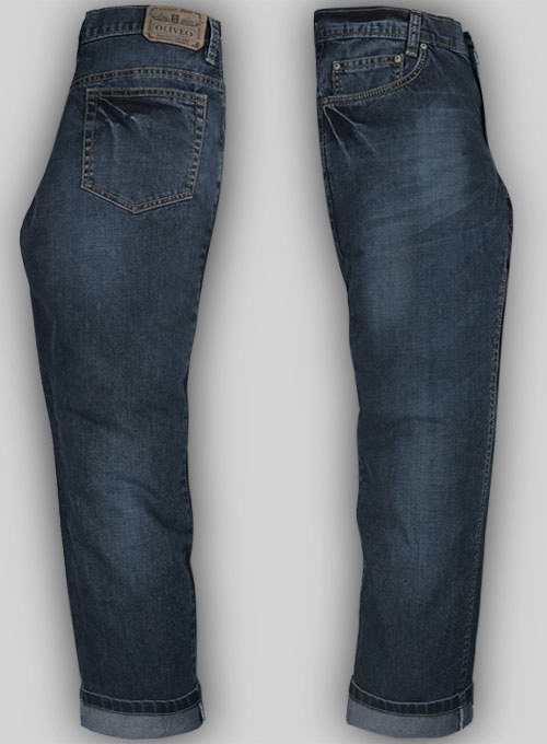 Melange Luxurious Deep Dark Blue Jeans - Desert Wash