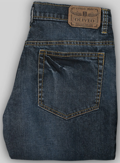 Melange Luxurious Deep Dark Blue Jeans - Desert Wash