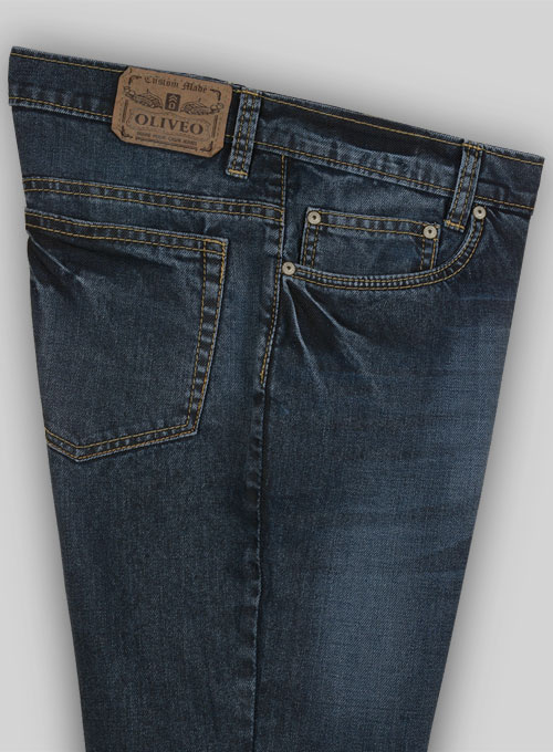 Melange Luxurious Deep Dark Blue Jeans - Desert Wash