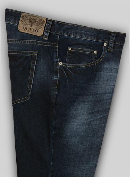 Melange Luxurious Deep Dark Blue Jeans - Indigo Wash