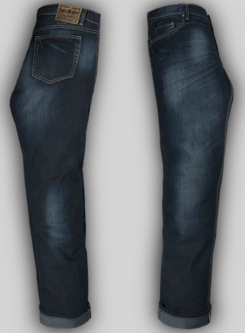 Melange Luxurious Deep Dark Blue Jeans - Treated Hard Wash