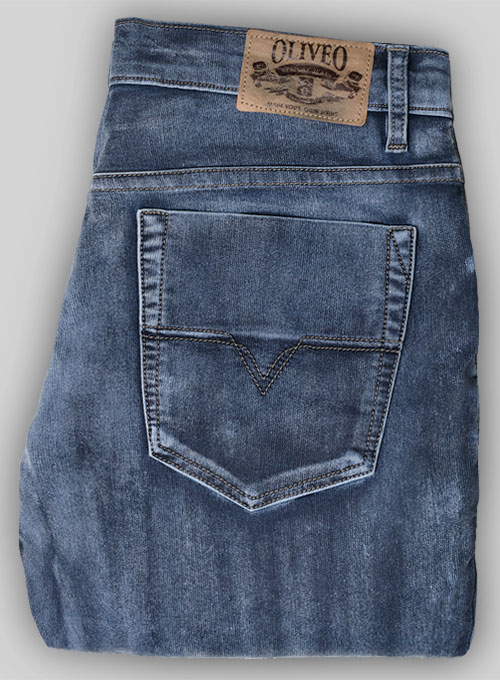 Morris Blue  Vintage Wash Stretch Jeans - Look #351