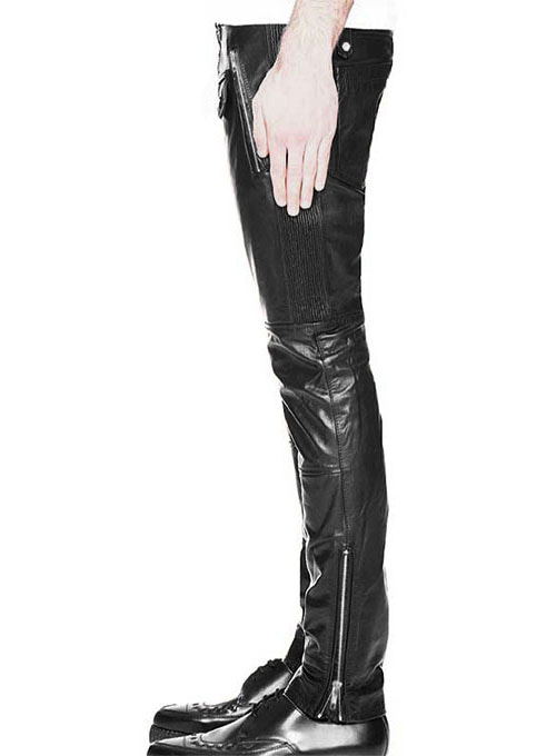 Normandie Leather Biker Jeans