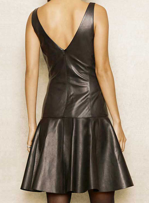 Plunge Leather Dress - # 769