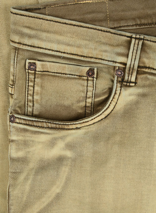 Porter Tan Vintage Wash Stretch Jeans  - Look #344