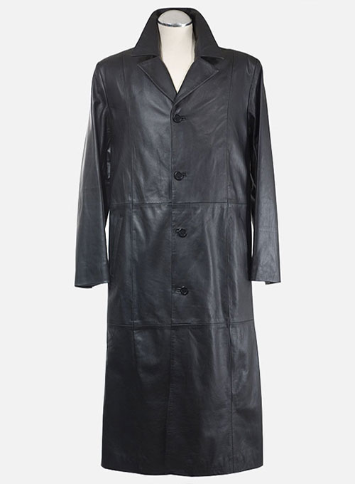 Leather Long Coat #201 - Click Image to Close