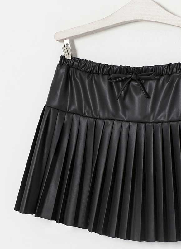 Baby Doll Flare Leather Skirt - # 444