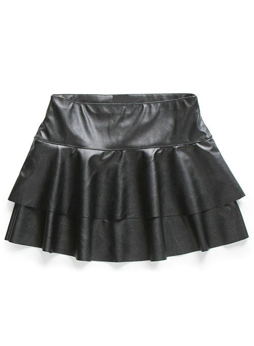 Baseball Flare Leather Skirt - # 482 - Click Image to Close