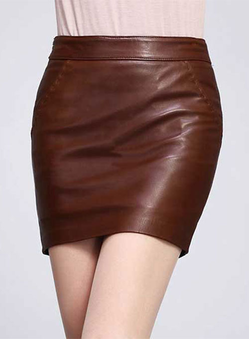 Basic Leather Skirt - # 153 - Click Image to Close