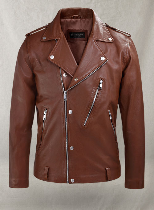 Beast Tan Biker Leather Jacket