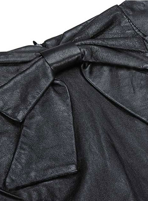 Bow Front Leather Skirt - # 412 - Click Image to Close