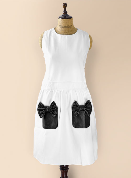 White Bowie Leather Dress - # 753