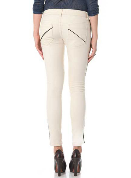 ComboStripe Leather Jeans - Click Image to Close