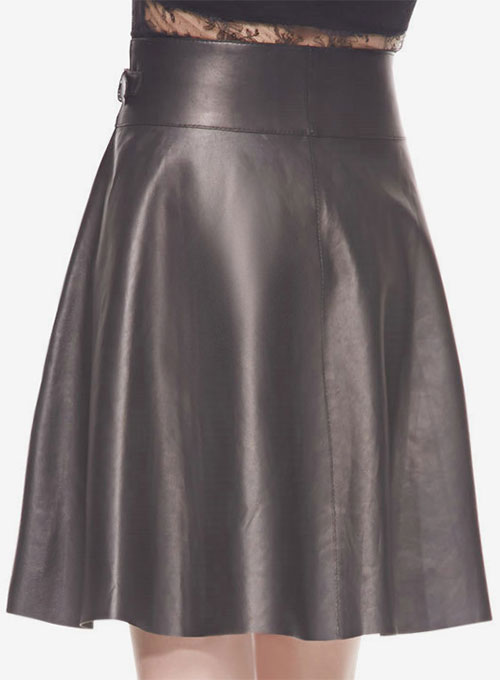 Cowboy Flare Leather Skirt - # 484 - Click Image to Close