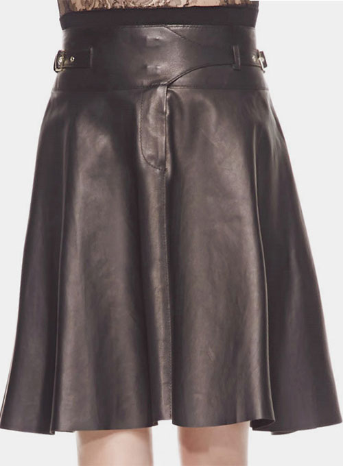 Cowboy Flare Leather Skirt - # 484 - Click Image to Close
