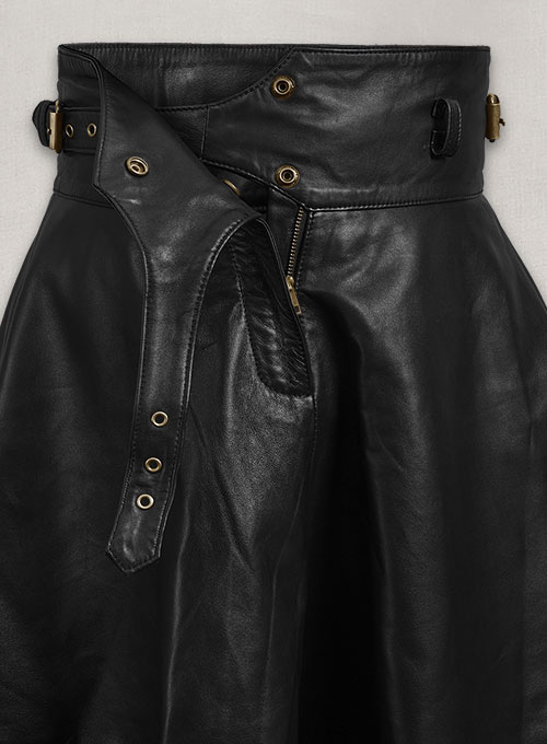 Cowboy Flare Leather Skirt - # 484