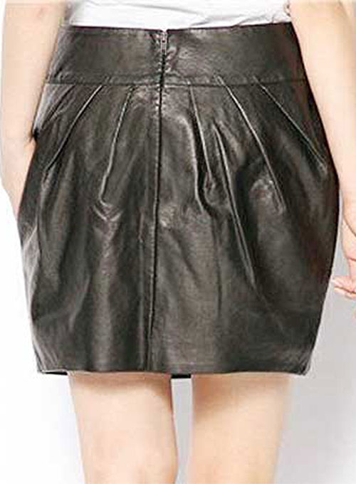 Curvy Leather Skirt - # 426 - Click Image to Close