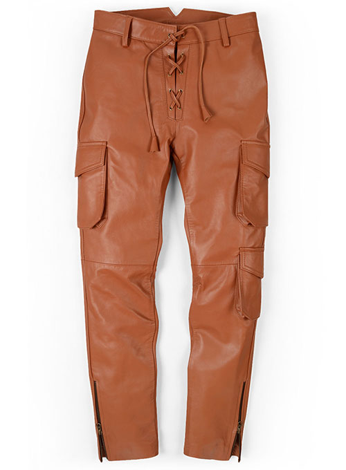 Terrain Brown Drifter Leather Cargo Pants - Click Image to Close