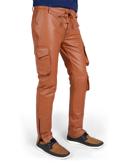 Terrain Brown Drifter Leather Cargo Pants - Click Image to Close