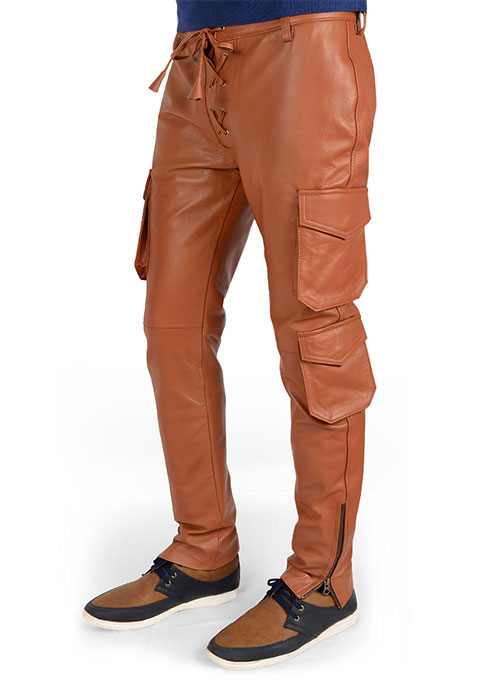 Terrain Brown Drifter Leather Cargo Pants - Click Image to Close