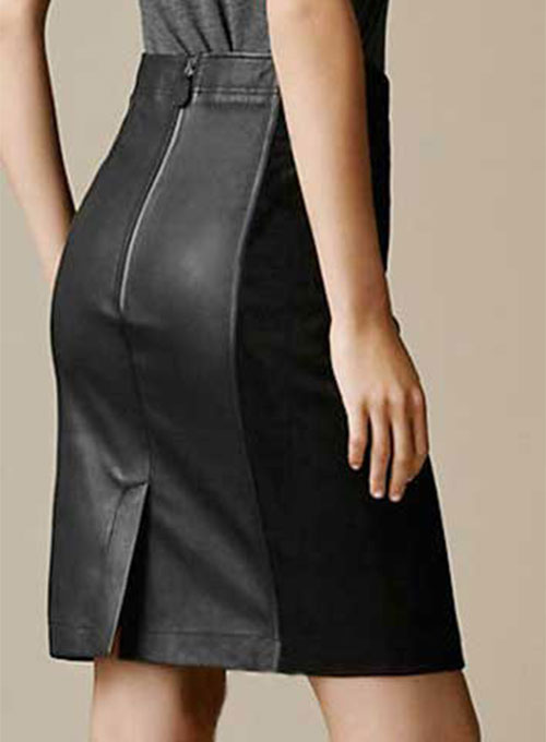 Etro Paneled Leather Skirt - # 416 - Click Image to Close