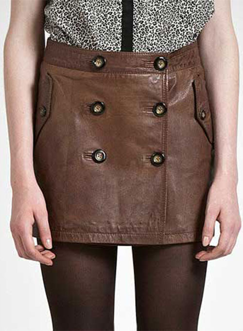 Eyelet Leather Skirt - # 160 - Click Image to Close
