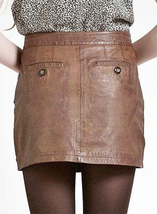 Eyelet Leather Skirt - # 160 - Click Image to Close