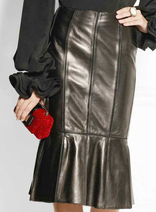 Fishtail Leather Skirt - # 451 - Click Image to Close