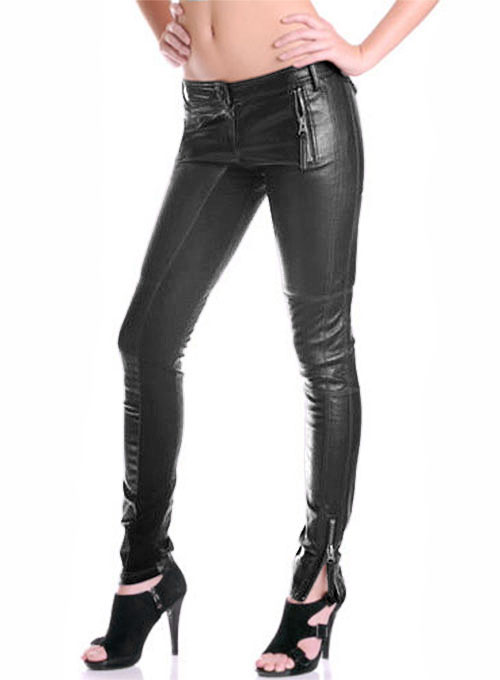 Leather Biker Jeans - Style #502 - Click Image to Close
