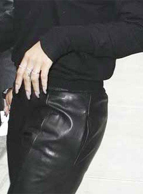 Rihanna Leather Joggers Replica - Click Image to Close