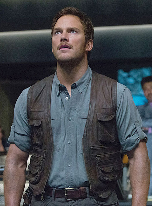 Chris Pratt Jurassic World Leather Vest - Click Image to Close