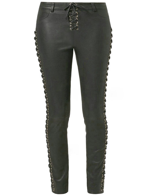 Laced Leather Pants - Click Image to Close